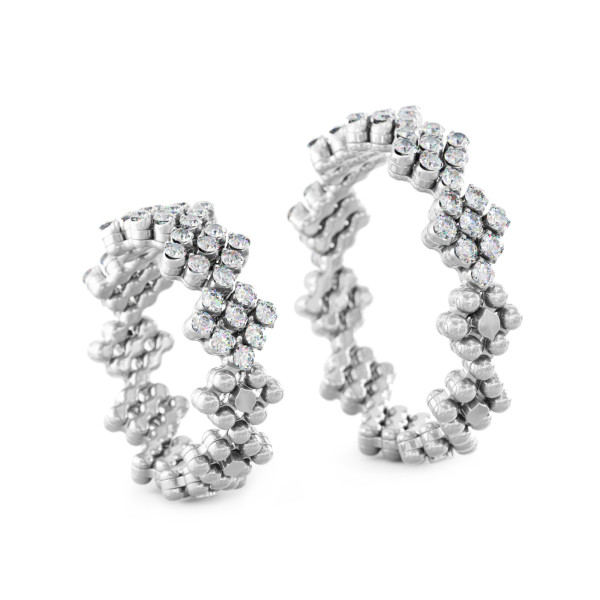Serafino Consoli Brevetto Flower Multi-Size Ring (Ref: RMS FL H2 WG WD)