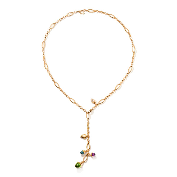 Tamara Comolli MIKADO Halskette 'Aurora' mit Diamant-Pavé (Ref: N-M-Del51-Aur-p-rg)