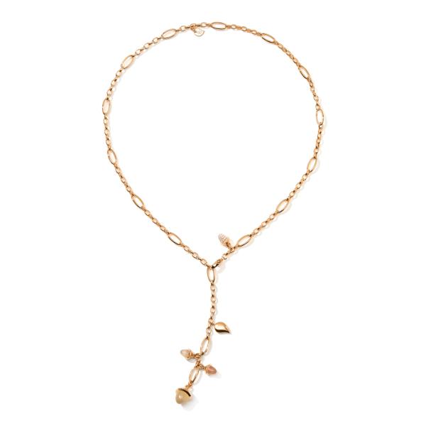 Tamara Comolli MIKADO Delicate Collier Camel mit Diamant Pavé  (Ref: N-M-Del51-Cam-p-rg)