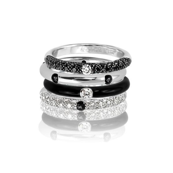 Adolfo Courrier Black & White Ring (Ref: P2-BW-04)