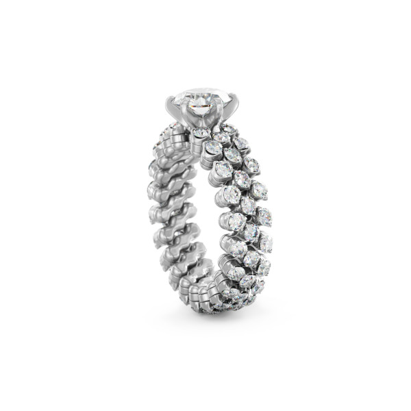 Serafino Consoli Brevetto Solitaire Multi-Size Ring (Ref: RMS SL WD 100 3F2 WG WD)