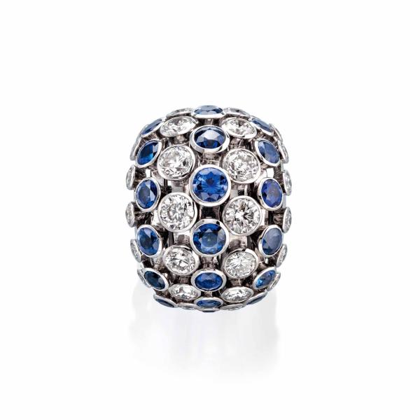 H. D. Krieger Bubble Ring mit Saphiren und Brillanten (Ref: 332.3335.13.6)