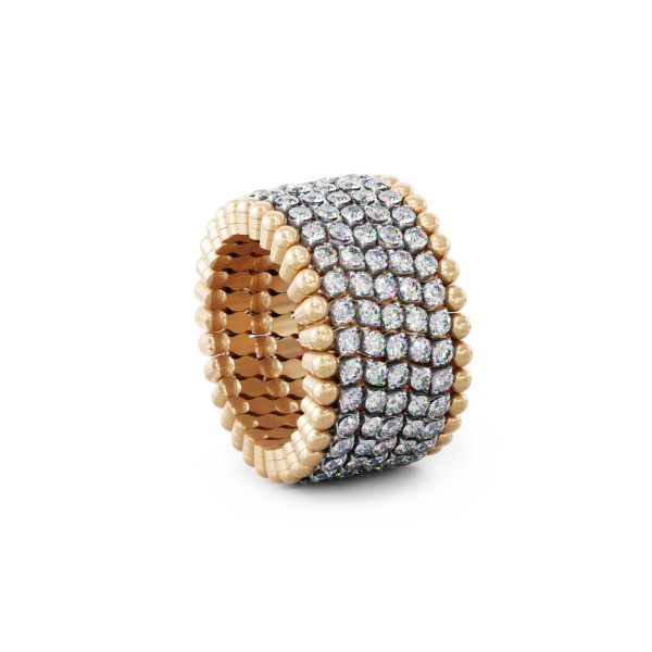 Serafino Consoli Brevetto Multi-Size Ring und Armband (Ref: S.RB 7M2 RWG WD)