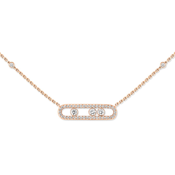 Messika Move Classique Baby Pavé Halskette (Ref: 04322-PG)