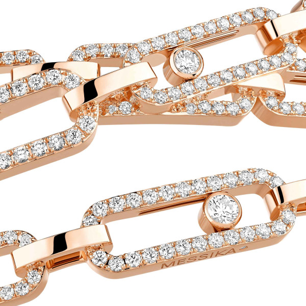 Messika Move Link 3 Rows Halskette (Ref: 14437-PG)