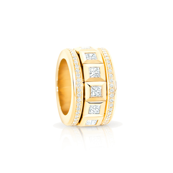 Tamara Comolli CURRICULUM VITAE 77 Ring mit Diamant-Pavé (Ref: R-CV77-13-PrL-p-yg)