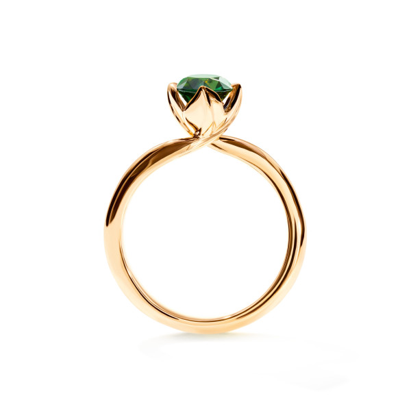 Tamara Comolli TULIP Ring XS mit grünem Turmalin (Ref: R-TUL-xs-TuGr-yg)
