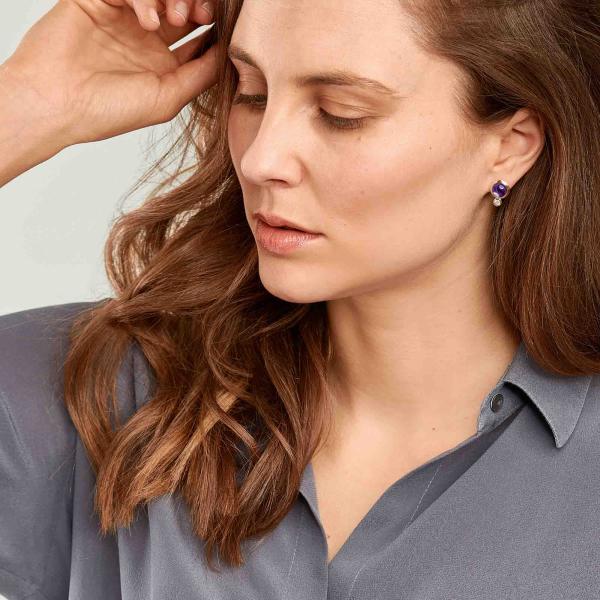 Tamara Comolli Bouton Ohrstecker (Ref: E-BOU-Am-Cl-rg)