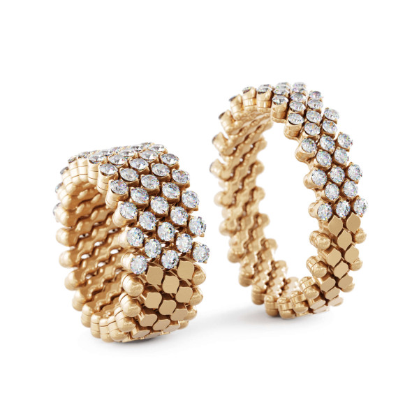 Serafino Consoli Brevetto Multi-Size Ring (Ref: RMS 5H2 RG WD)