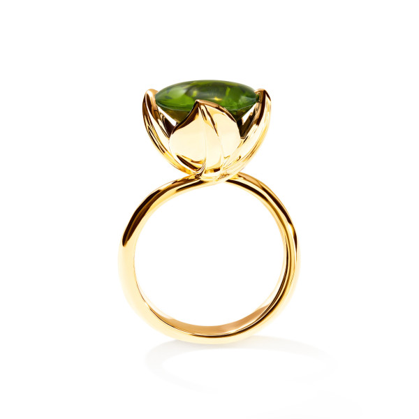 Tamara Comolli TULIP Ring Large mit Peridot (Ref: R-TUL-l-Per-yg)