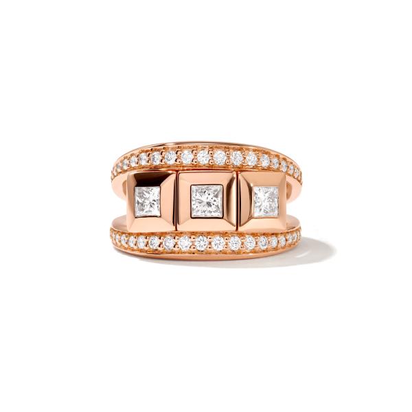 Tamara Comolli CURRICULUM VITAE Ring 3 mit Diamant Pavé - medium (Ref: R-CV3-s-Pr-p-rg)