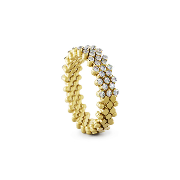 Serafino Consoli Brevetto Multi-Size Ring (Ref: RMS 5H2 YG WD)