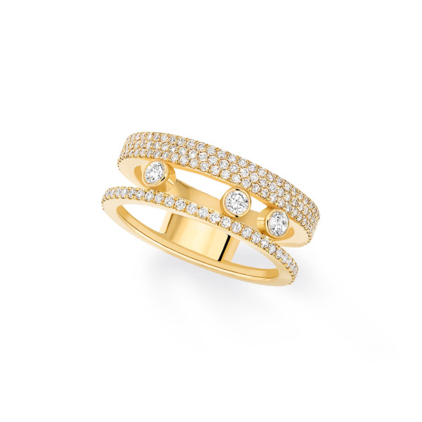 Messika Move Romane Pavée Ring (Ref: 07128-YG)