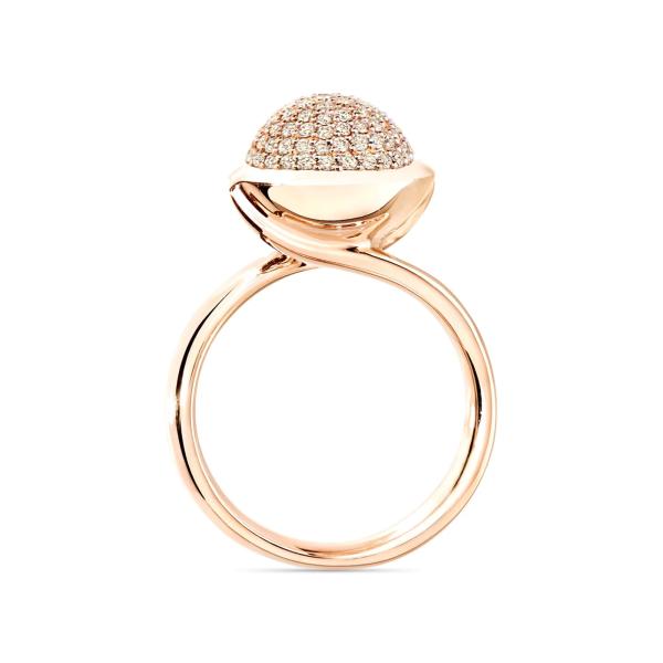 Tamara Comolli BOUTON Ring large mit Diamant Pavé  (Ref: R-BOU-l-pD-rg)