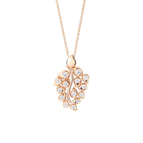 Tamara Comolli SNOWFLAKES Anhänger Leaf Classic 'Wildberry' (Ref: P-SF-L-ClWB-rg)