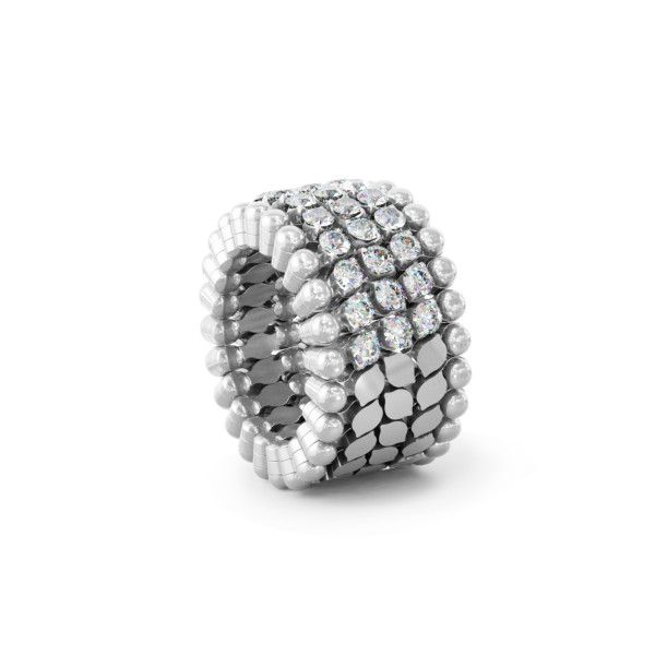 Serafino Consoli Brevetto Multi-Size Ring (Ref: S.RB 5HM4 WG WD)