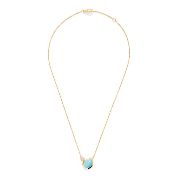 Tamara Comolli SIGNATURE Halskette 2 Drops  (Ref: N-Sig-2Dr-Tur-p-yg)