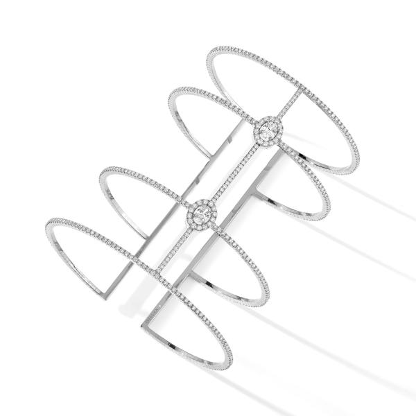 Messika Glam'Azone Skinny 4 Rangs Pavée Armband (Ref: 05694-WG)