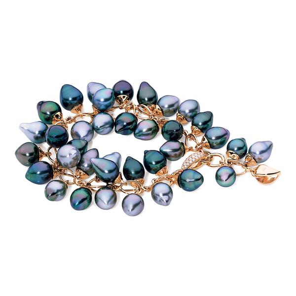 Tamara Comolli TAHITIAN GRAPES Armband Tahitiperlen (Ref: B-GRP-Tah-rg)