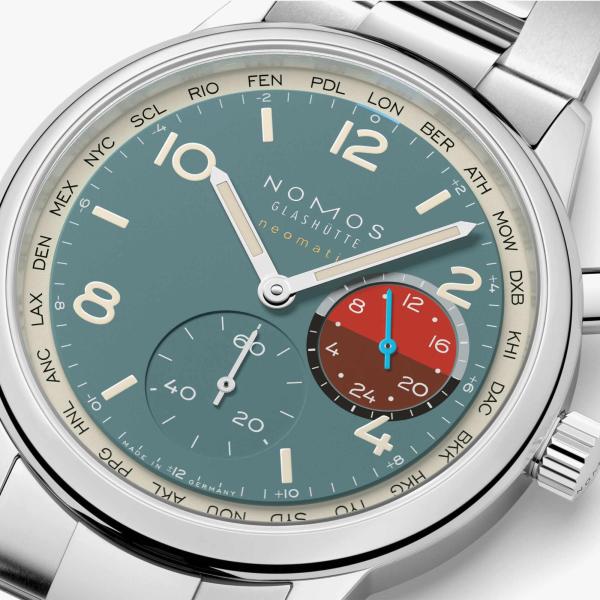 NOMOS Glashütte Club Sport Neomatik Weltzeit Glacier (Ref: 790.S4)