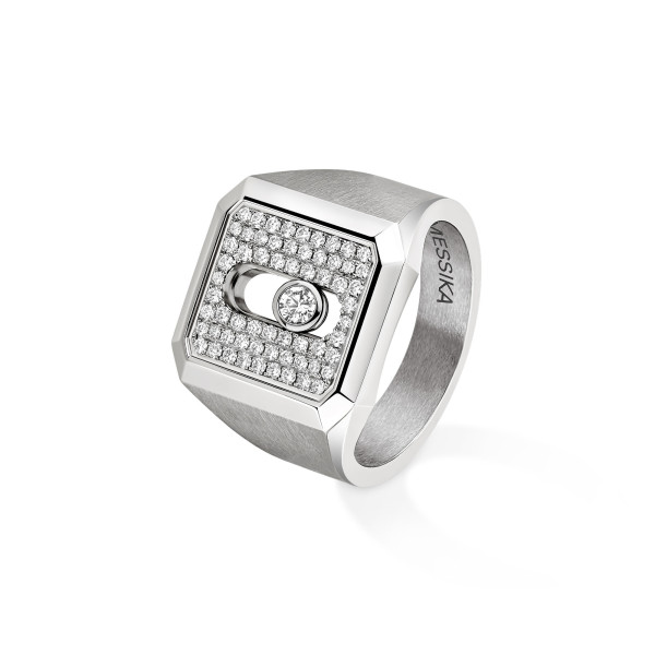 Messika Move Titanium Naturel Siegelring mit Diamanten (Ref: 13832-TN)