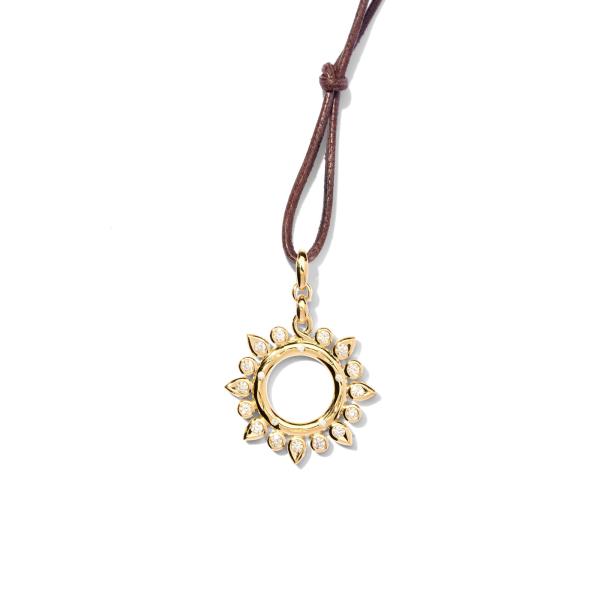 Tamara Comolli GYPSY Anhänger Classic Sun mit Diamanten (Ref: P-Gyp-Cl-yg)