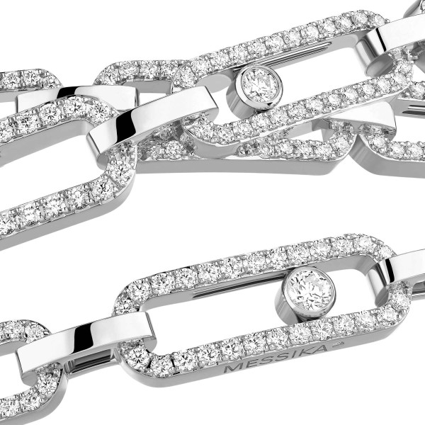 Messika Move Link 3 Rows Halskette (Ref: 14437-WG)